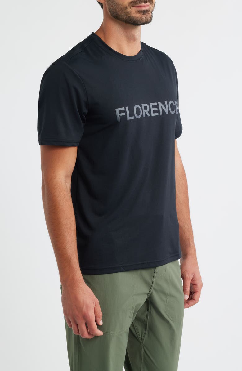 Florence Airtex Logo Performance T-Shirt, Alternate, color, Black