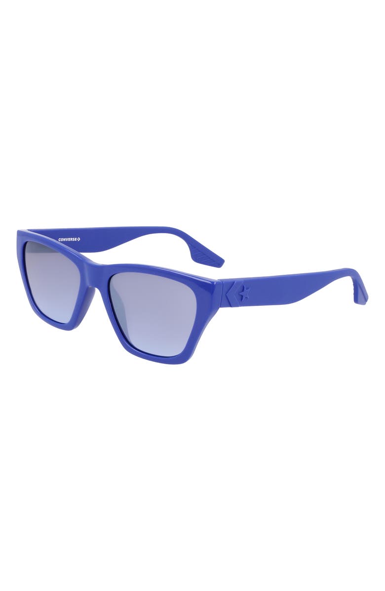 Converse Recraft 54mm Gradient Cat Eye Sunglasses, Alternate, color, Converse Blue