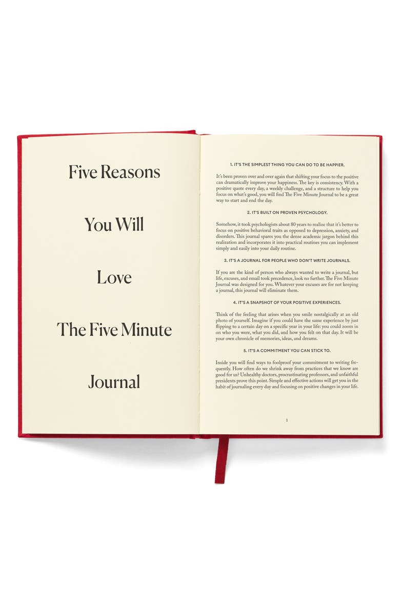 INTELLIGENT CHANGE The Five Minute Journal, Alternate, color, Red