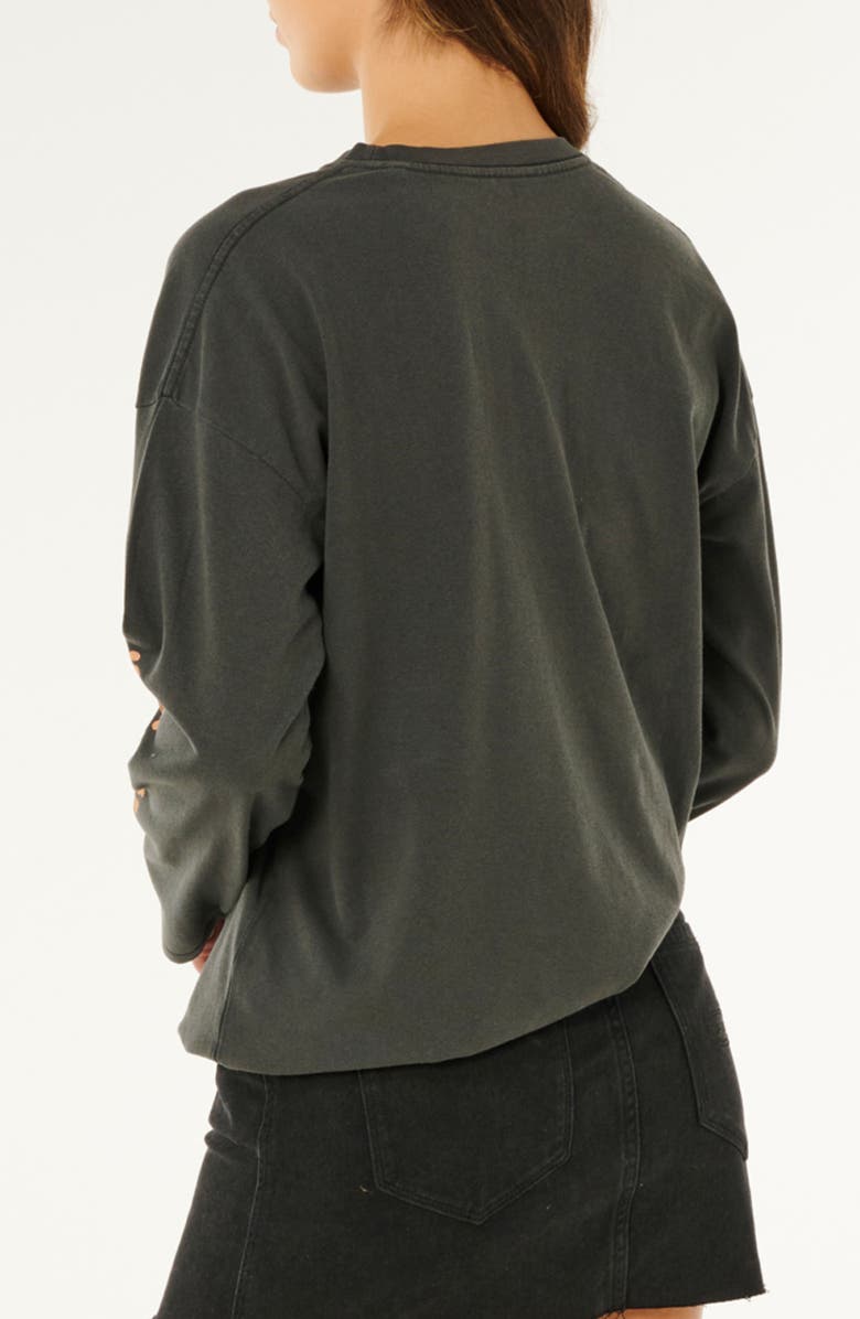 Rip Curl Pacific Coast Heritage Relaxed Graphic Long Sleeve T-Shirt, Alternate, color, Washed Black