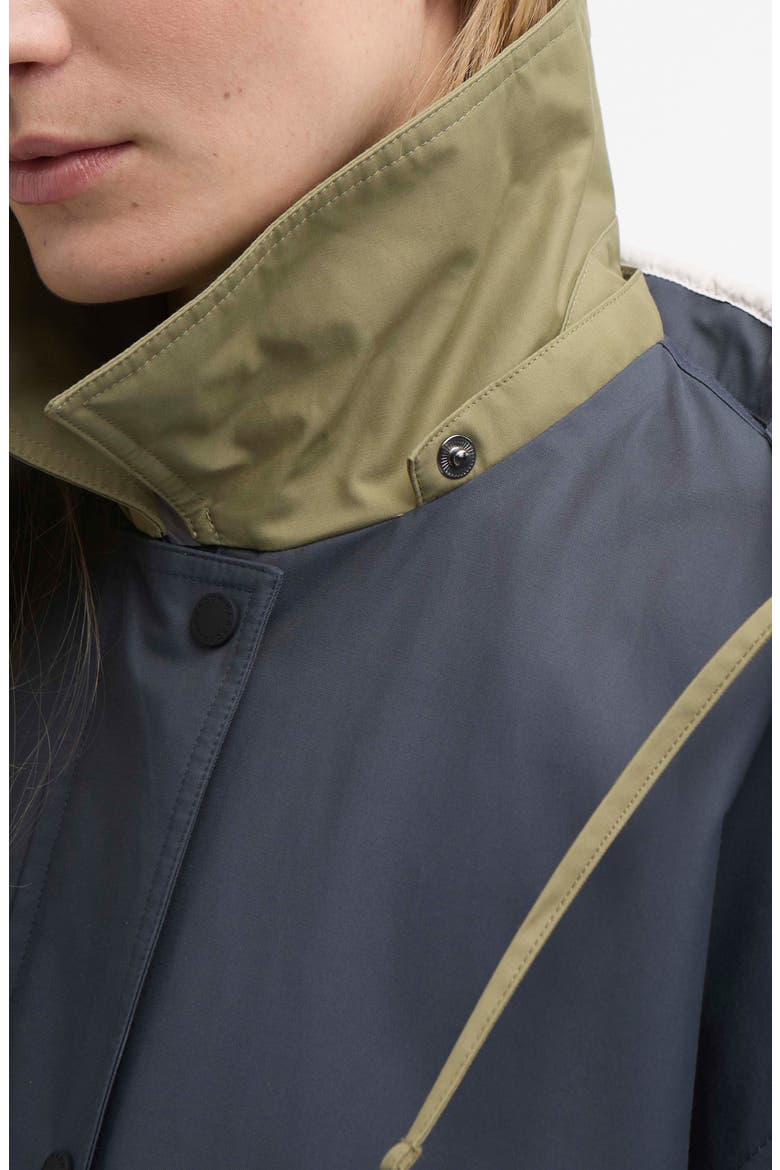 Blearigg Water Repellent Longline Hooded Jacket, Alternate, color, DUSK GREY / GARDENIA