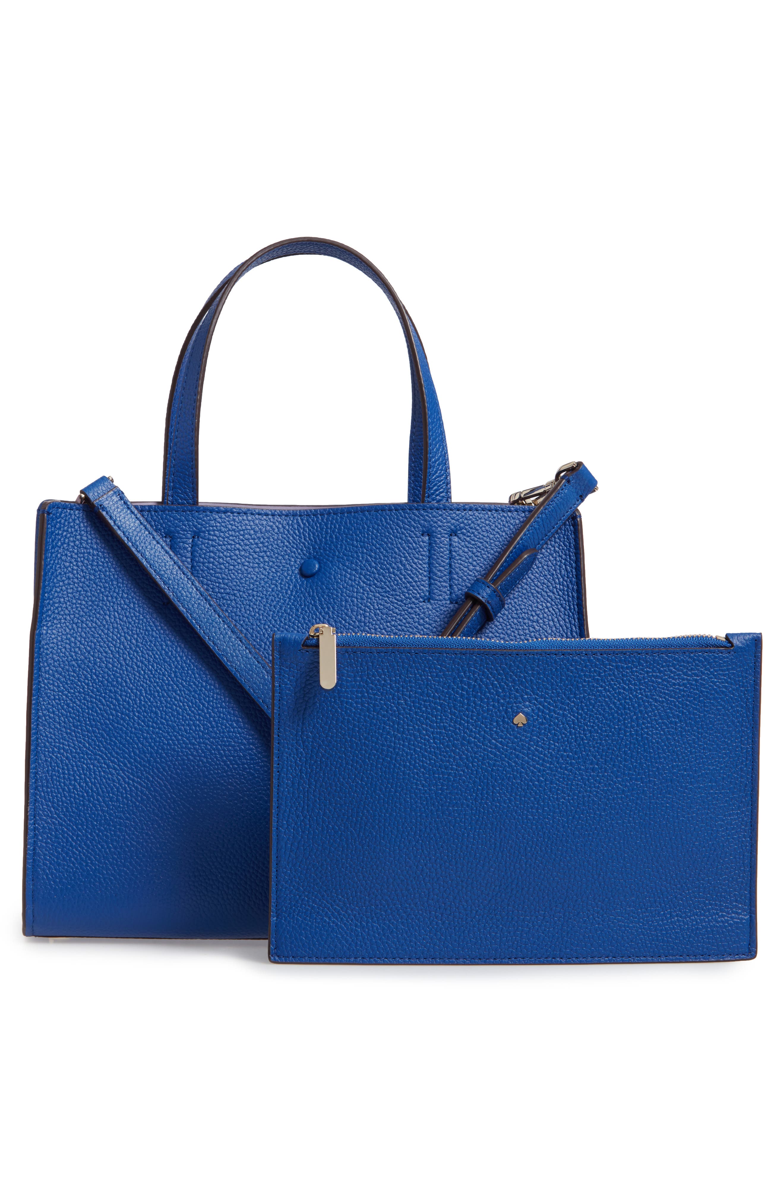 medium sam leather satchel, Alternate, color, MYSTIC BLUE