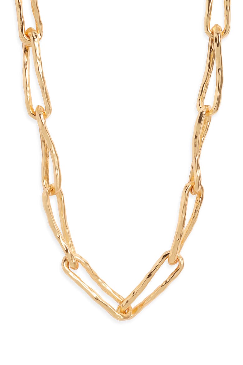 Organic Links Short Necklace, Main, color, GOLD