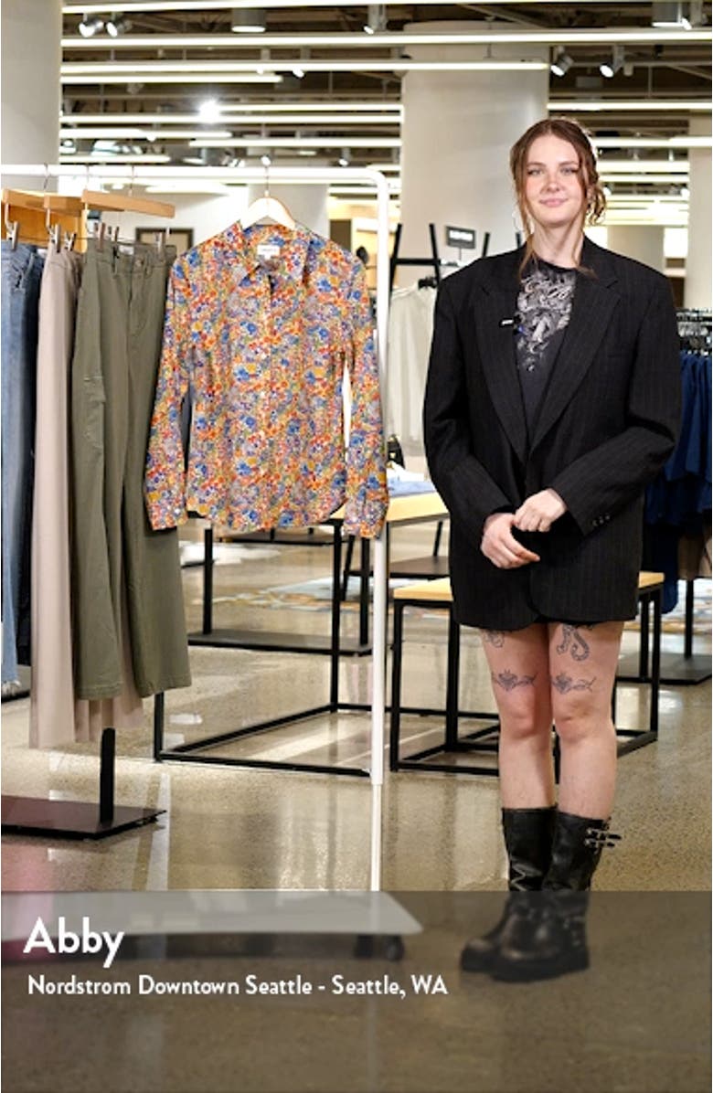 Floral Long Sleeve Cotton Button-Up Shirt, sales video thumbnail
