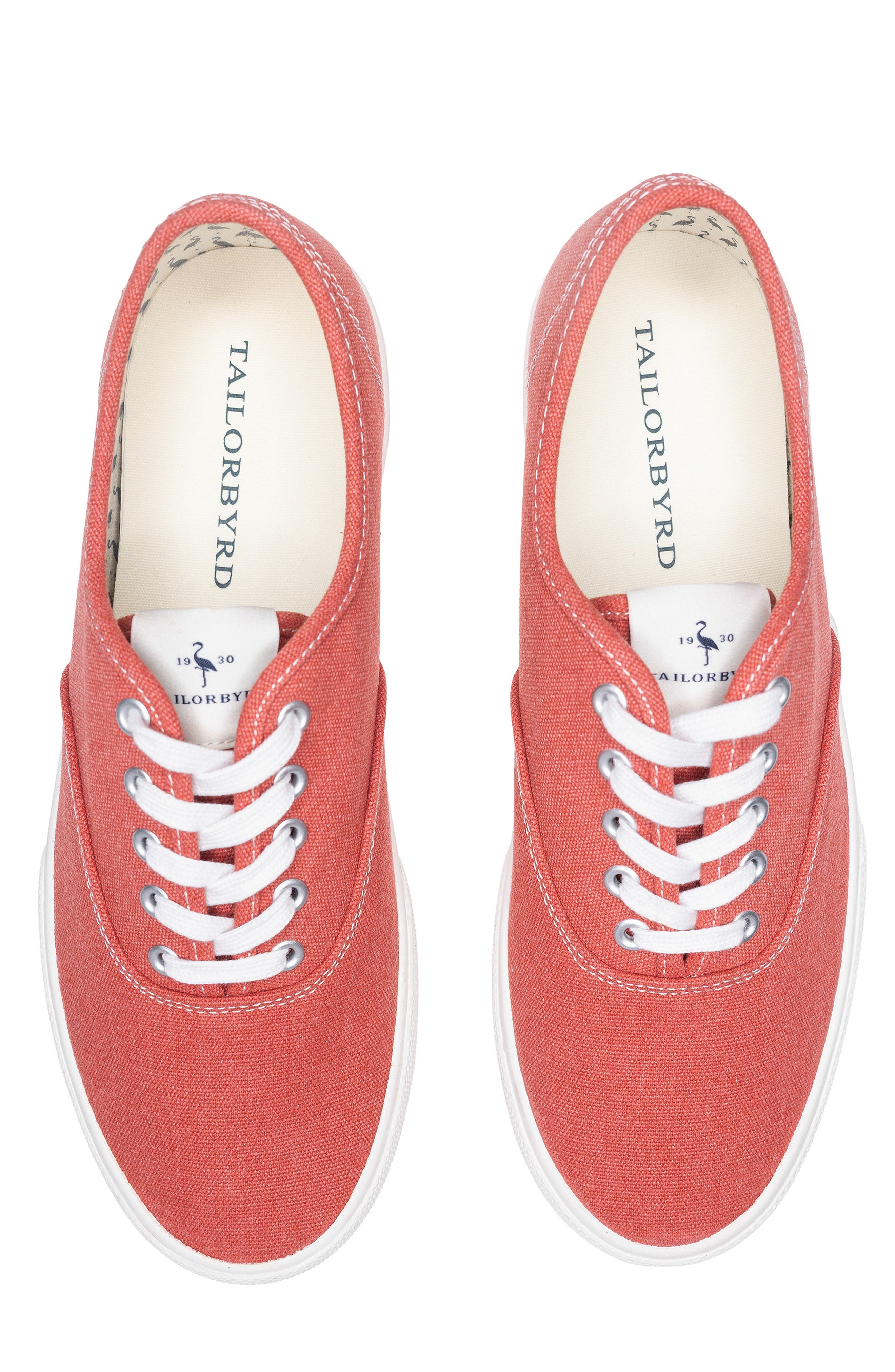 Luke Washed Canvas Sneaker, Alternate, color, NANTUCKET RED