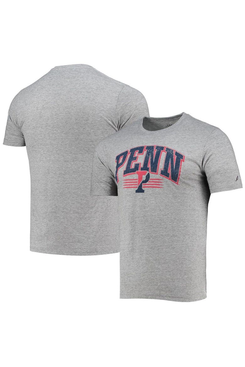 Men's League Collegiate Wear Heathered Gray Pennsylvania Quakers Upperclassman Reclaim Recycled Jersey T-Shirt, Main, color, Heather Gray