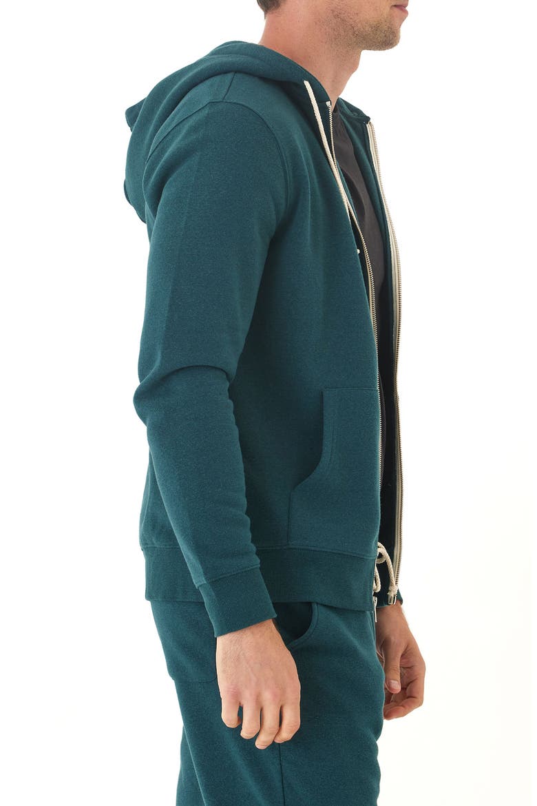 Fleece Zip Hoodie, Alternate, color, SERRANO