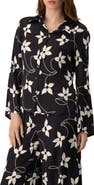 IVONNE Long Sleeve Printed Shirt Blouse