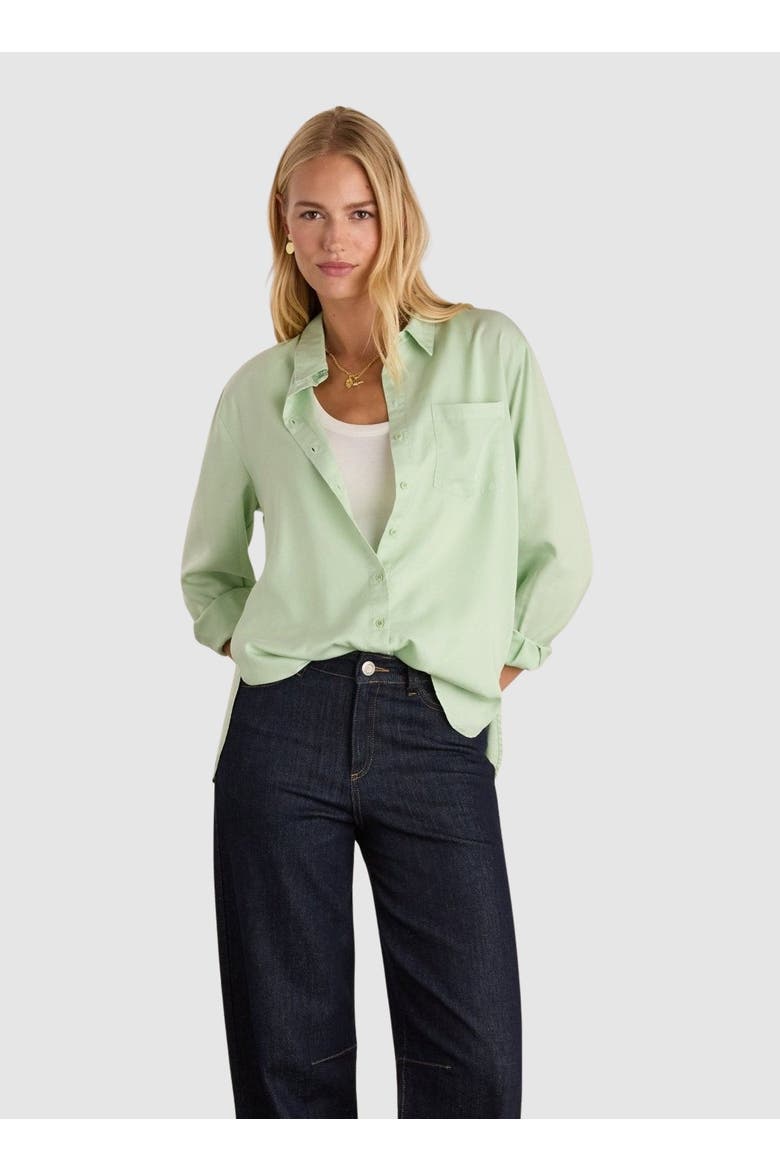 Martyna Relaxed Fit Shirt, Main, color, Pistachio