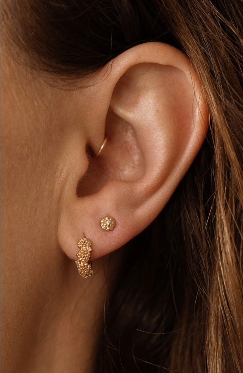 MADE BY MARY CZ Birth Flower Stud Earrings, Alternate, color, October - Gold Vermeil