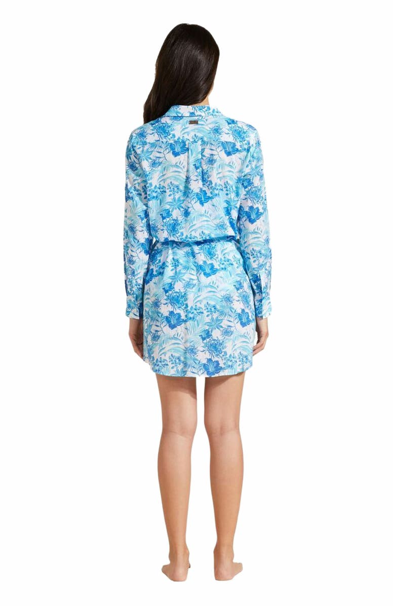 Vilebrequin Women's Tahiti Flowers Cotton Voile Shirt Dress, Alternate, color,