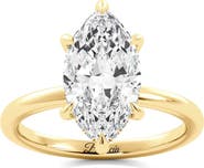 Balacia Marquise Diamond Solitaire Hidden Halo Engagement Ring
