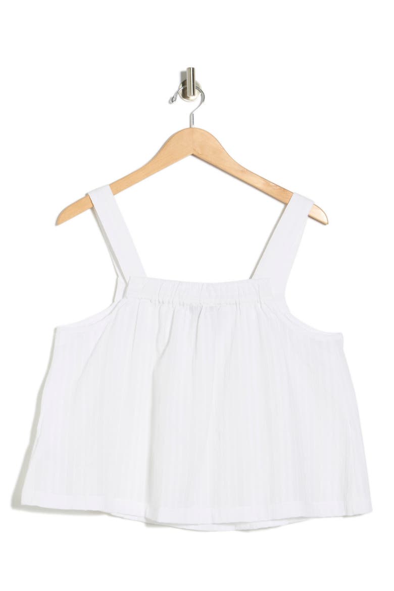 Jacquard Woven Tank, Alternate, color, WHITE