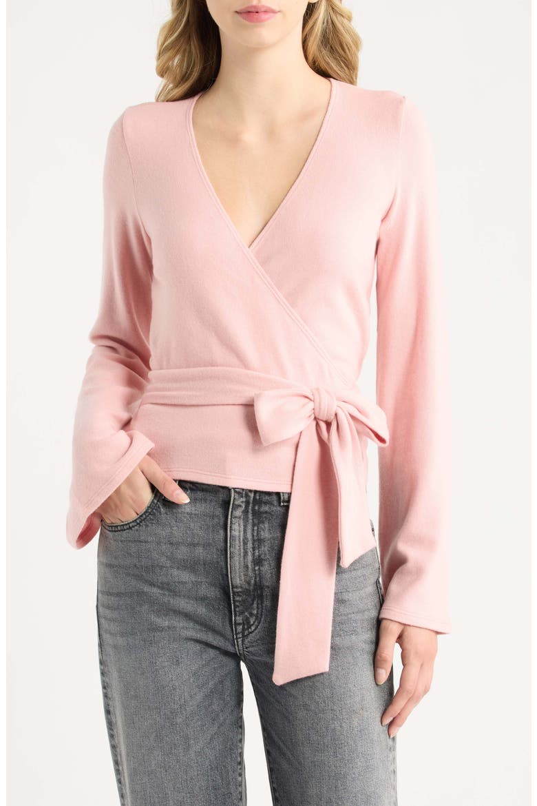 Kylen Wrap Knit Top, Main, color, LOTUS