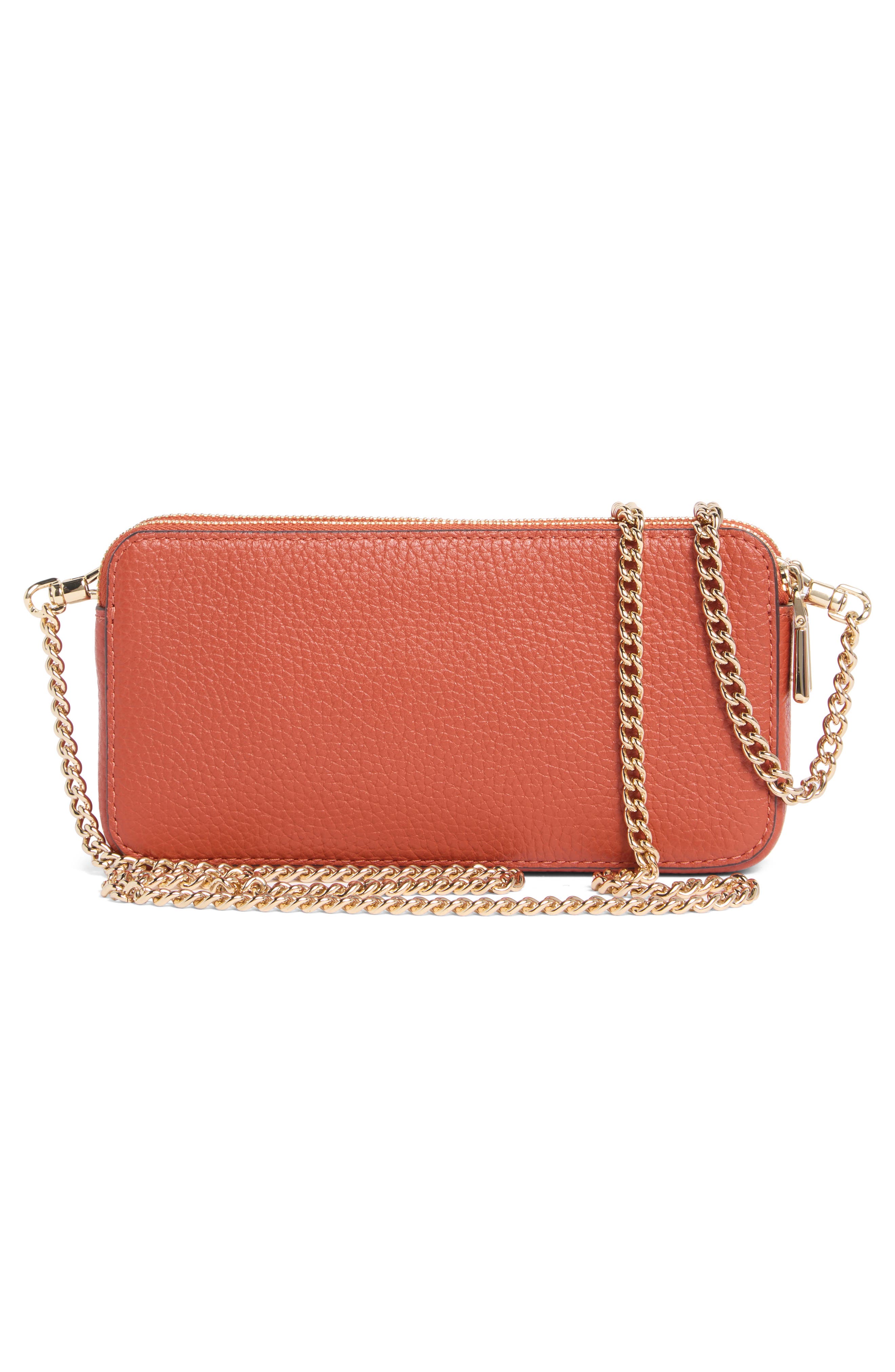 taylor pebbled leather double zip crossbody bag