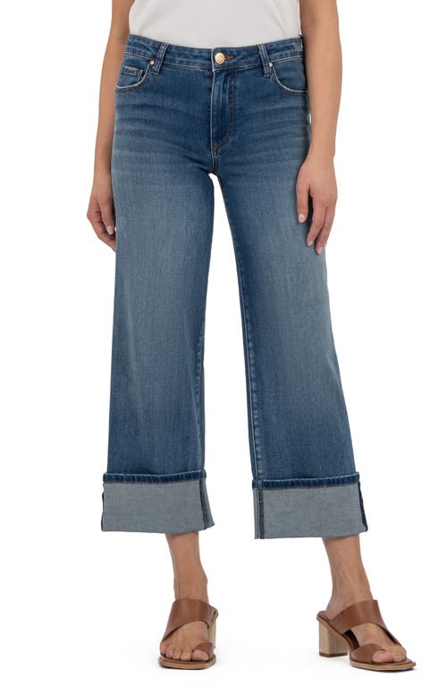 Kut From The Kloth High Waist Cuffed Ankle Wide Leg Jeans
