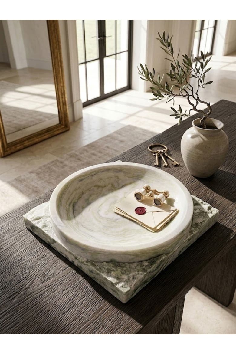 Shayne Onyx Decorative Bowl, Alternate, color, Verdant Green Onyx