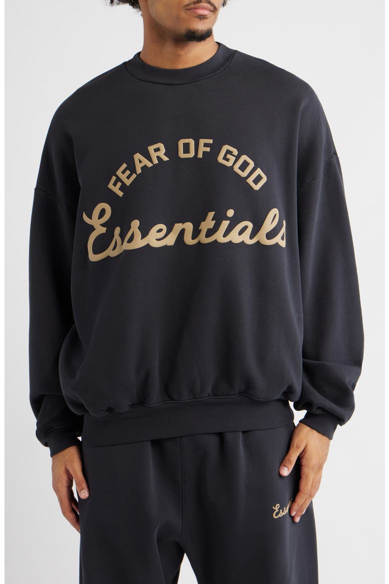 Training '90s Fleece Crewneck Sweatshirt, Main, color, FADED BLACK