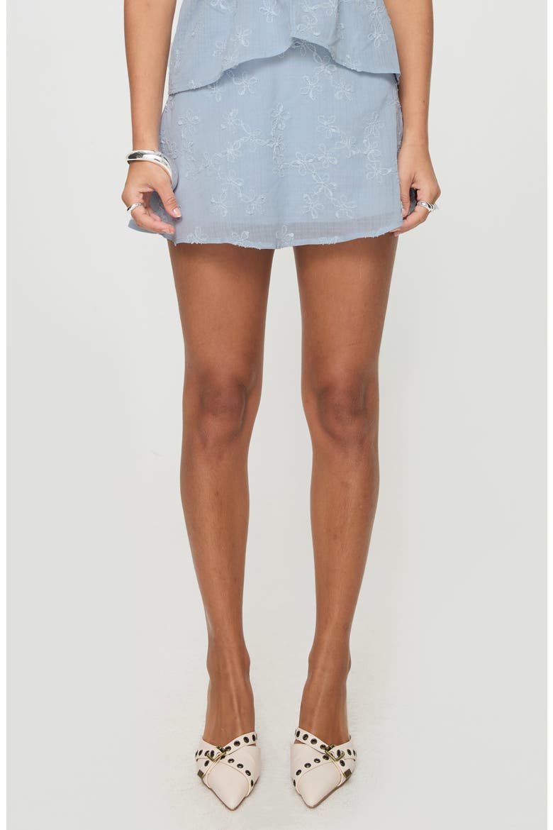 All My Friends Floral Embroidered Miniskirt, Main, color, BLUE