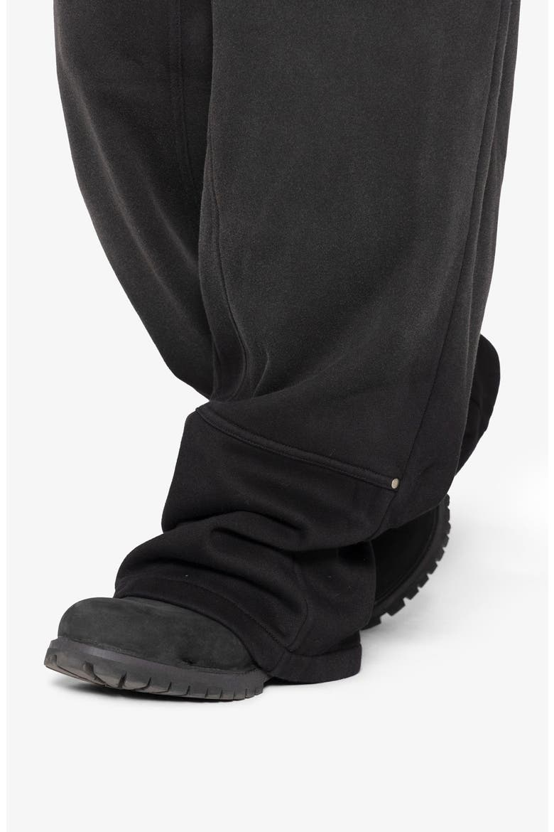 West Baggy Fit Double Knee Sweatpants, Alternate, color, WASHED BLACK