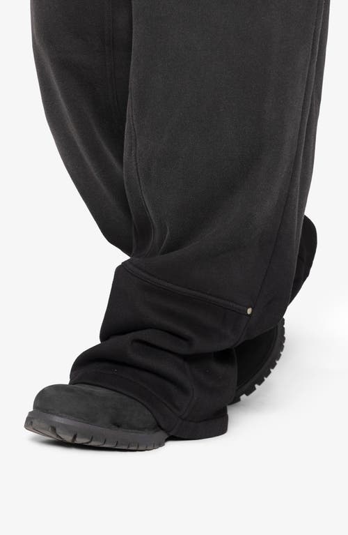 Mnml West Double Knee Sweatpants In Washed Black