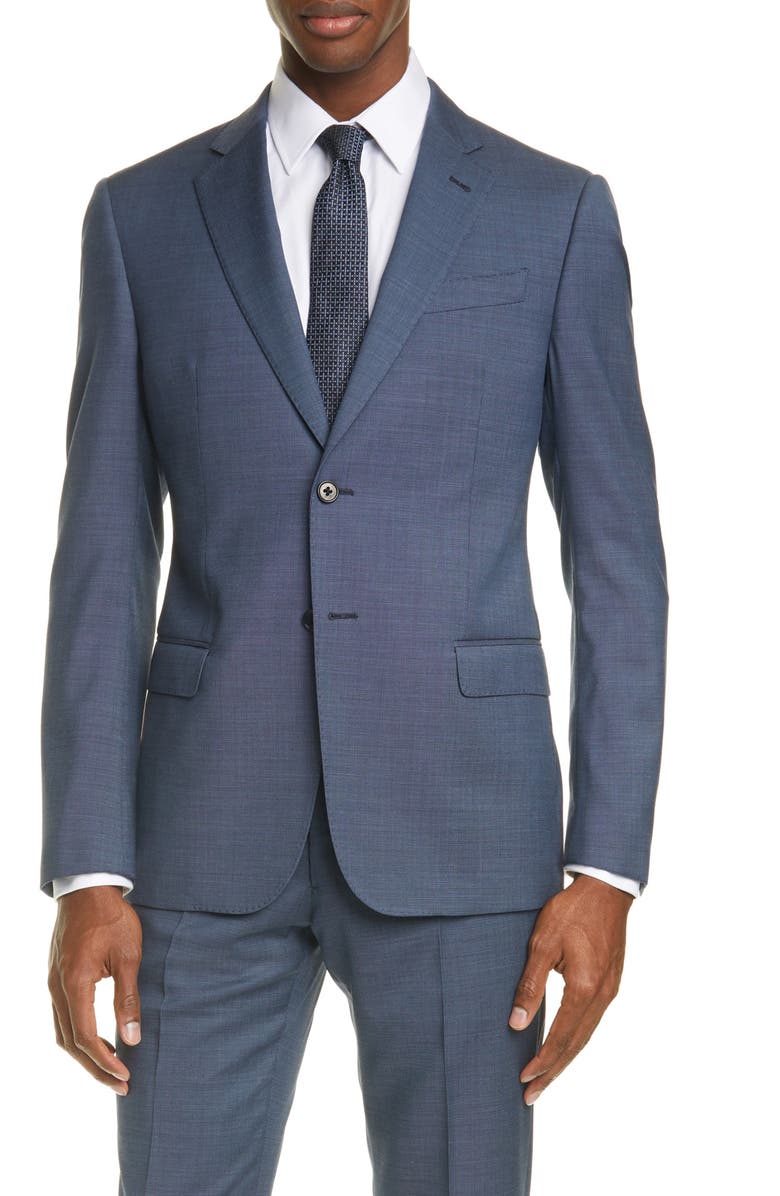 Emporio Armani G Line Trim Fit Solid Wool Suit, Alternate, color,