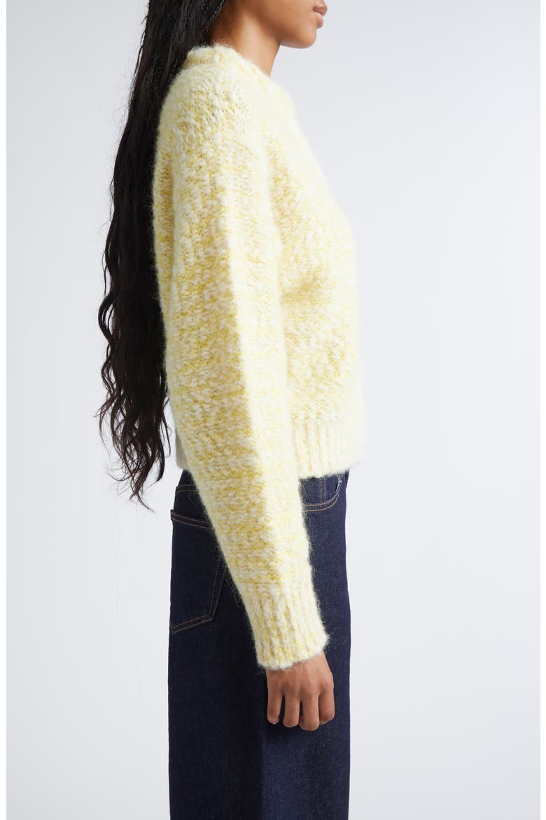 Dorota Alpaca & Mohair Blend Cable Sweater, Alternate, color, ECRU/ YELLOW