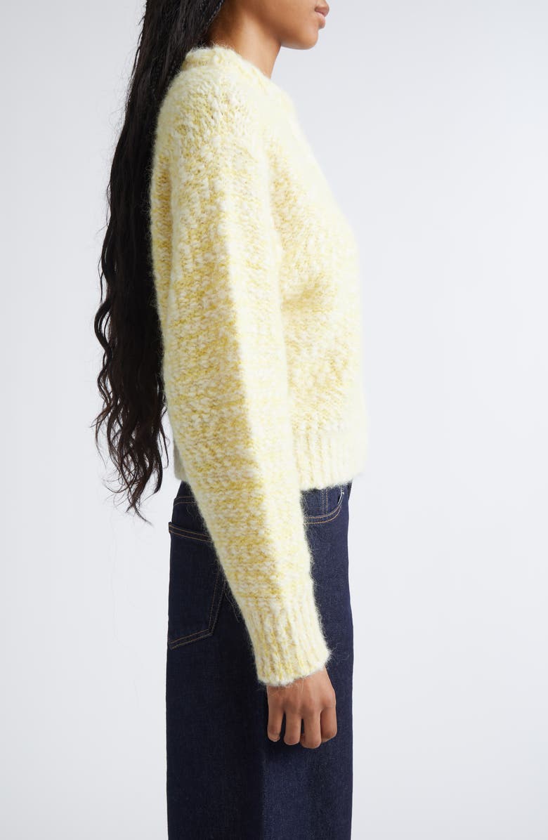 Isabel Marant Dorota Alpaca & Mohair Blend Cable Sweater, Alternate, color, Ecru/ Yellow