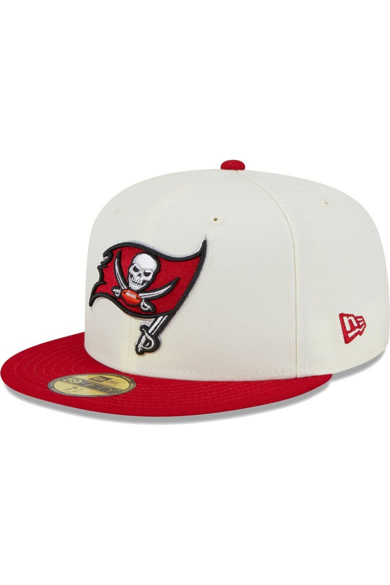 Men's New Era Cream Tampa Bay Buccaneers Retro 59FIFTY Fitted Hat, Alternate, color, Cream