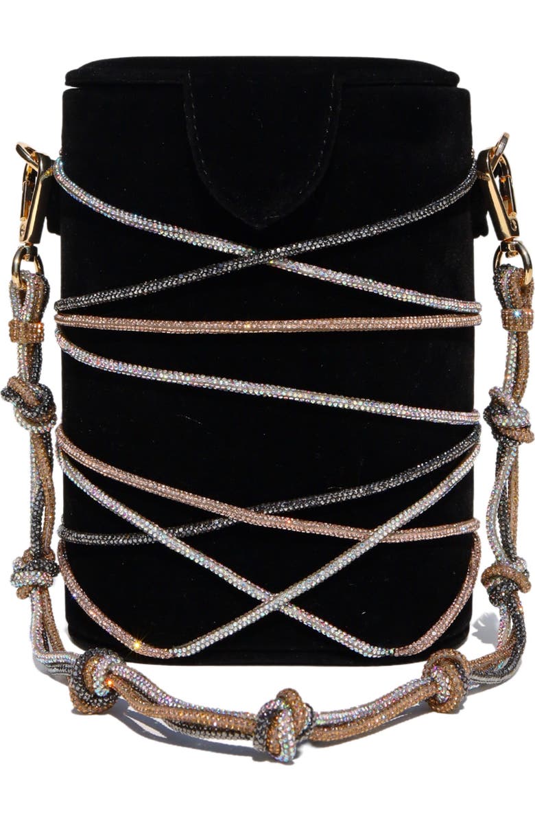 Simitri Knotty Bucket Bag, Main, color, Black
