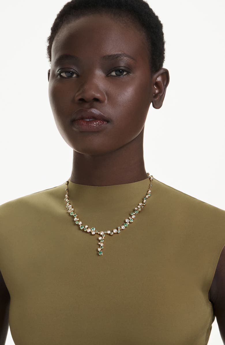 Swarovski Constella Crystal & Zirconia Necklace, Alternate, color, Gold