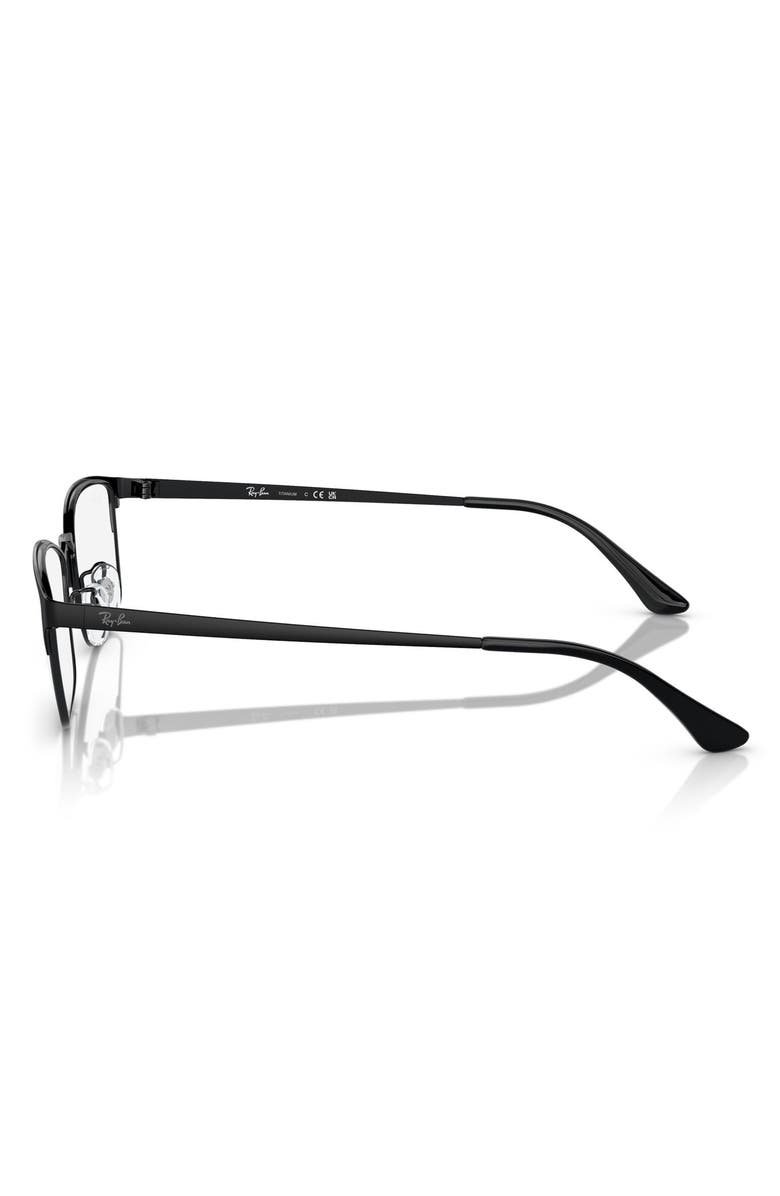 Ray-Ban 56mm Pillow Optical Glasses, Alternate, color, Black