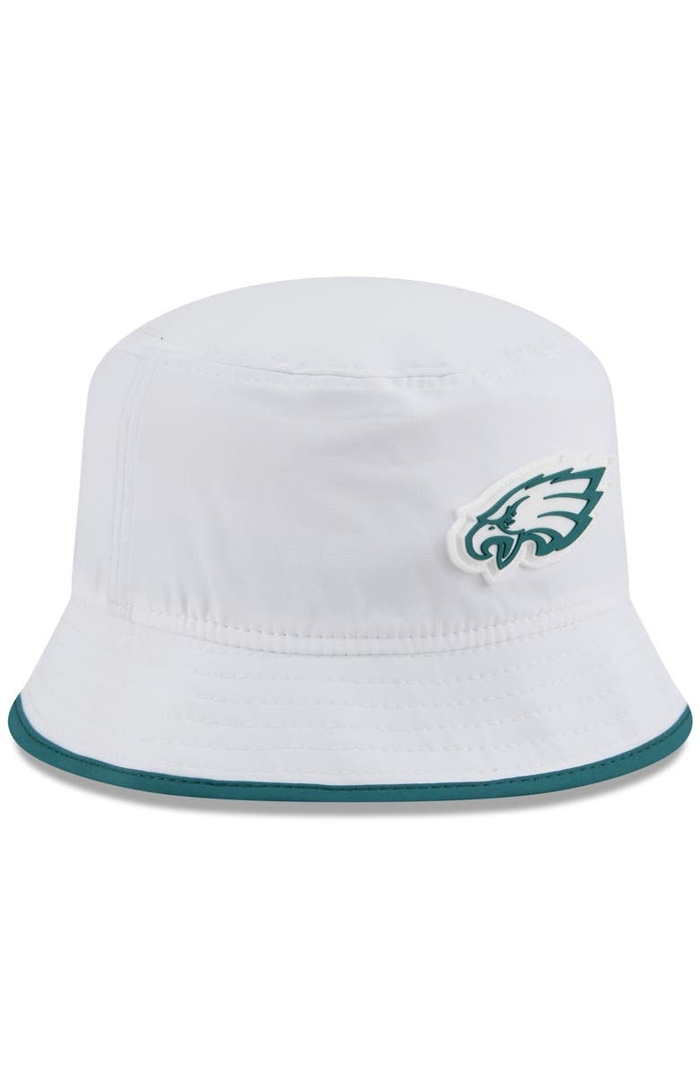 New Era Men's New Era  White Philadelphia Eagles 2025 NFL Training Camp Stretch Bucket Hat, Alternate, color, White