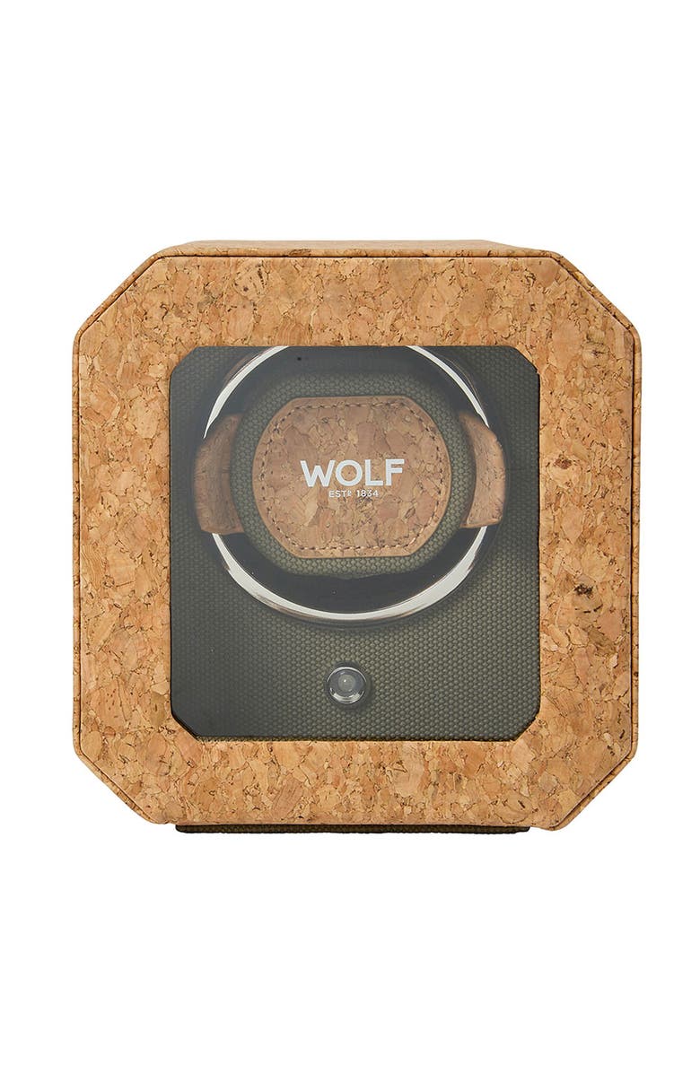WOLF Cortica Single Watch Winder, Main, color, Cork