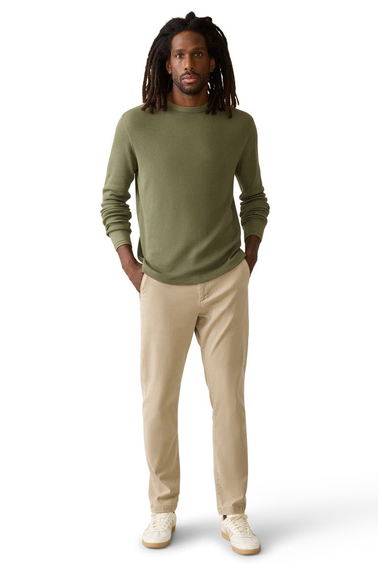 Cloud Long Sleeve Waffle Crew T-Shirt, Alternate, color, DEEP FERN HEATHER