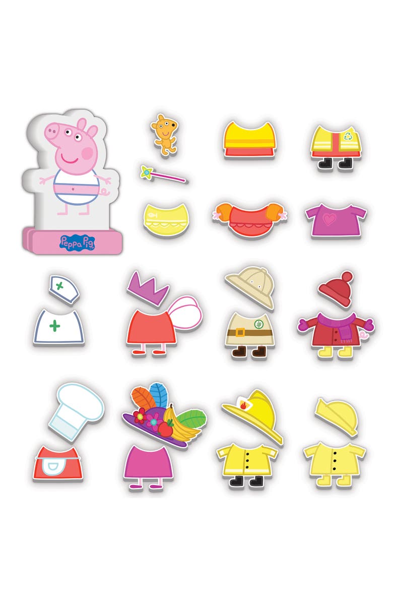 Peppa Pig Magnetic Dress Up 26Pc Wooden Playset, 23 Magnets,3+, Alternate, color,