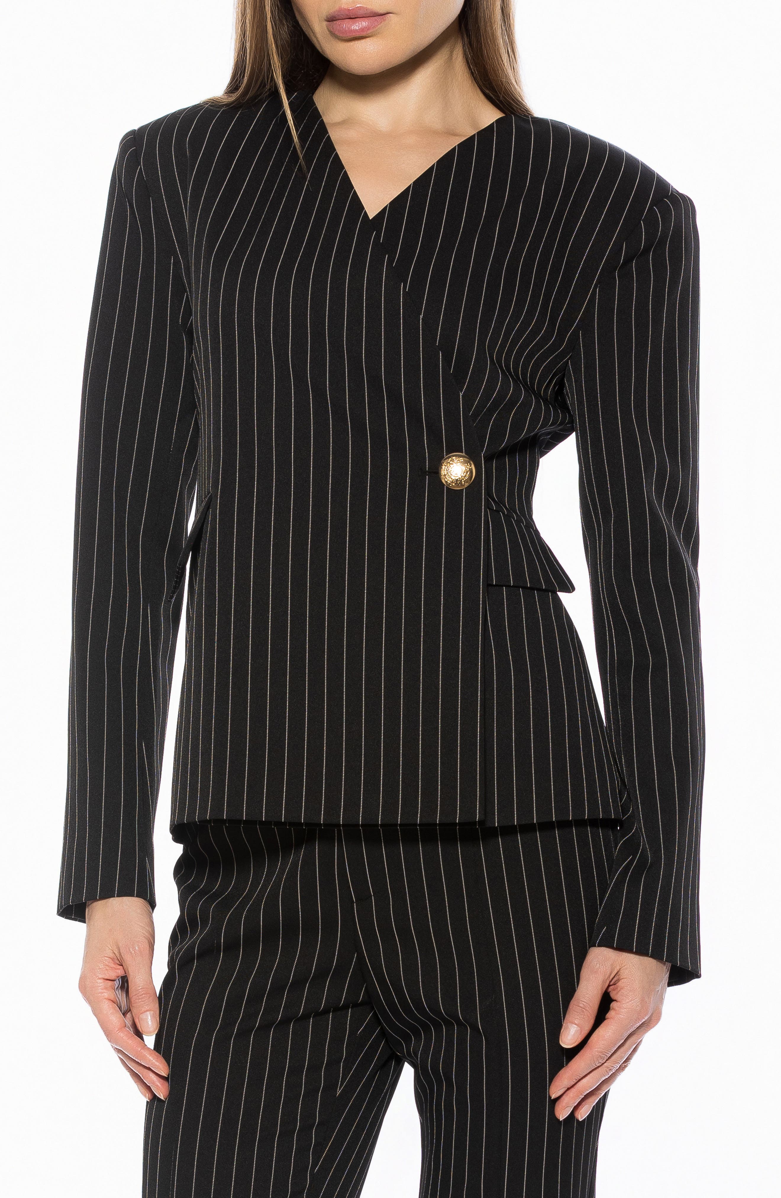 selected BLACK PINSTRIPE
