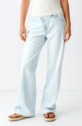 MANGO TEEN Straight Cross High Waist Straight Leg Jeans