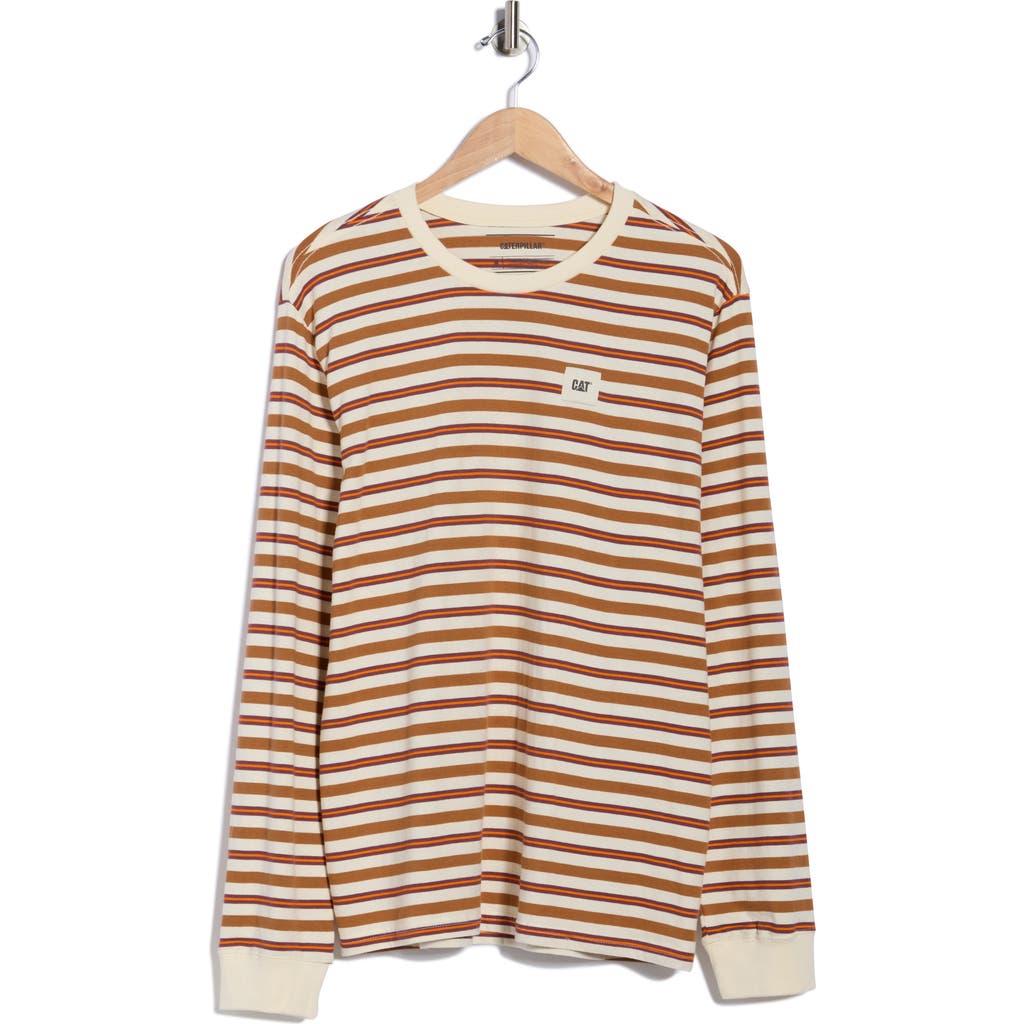 Cat Wwr Relax Stripe Long Sleeve T-shirt In Red