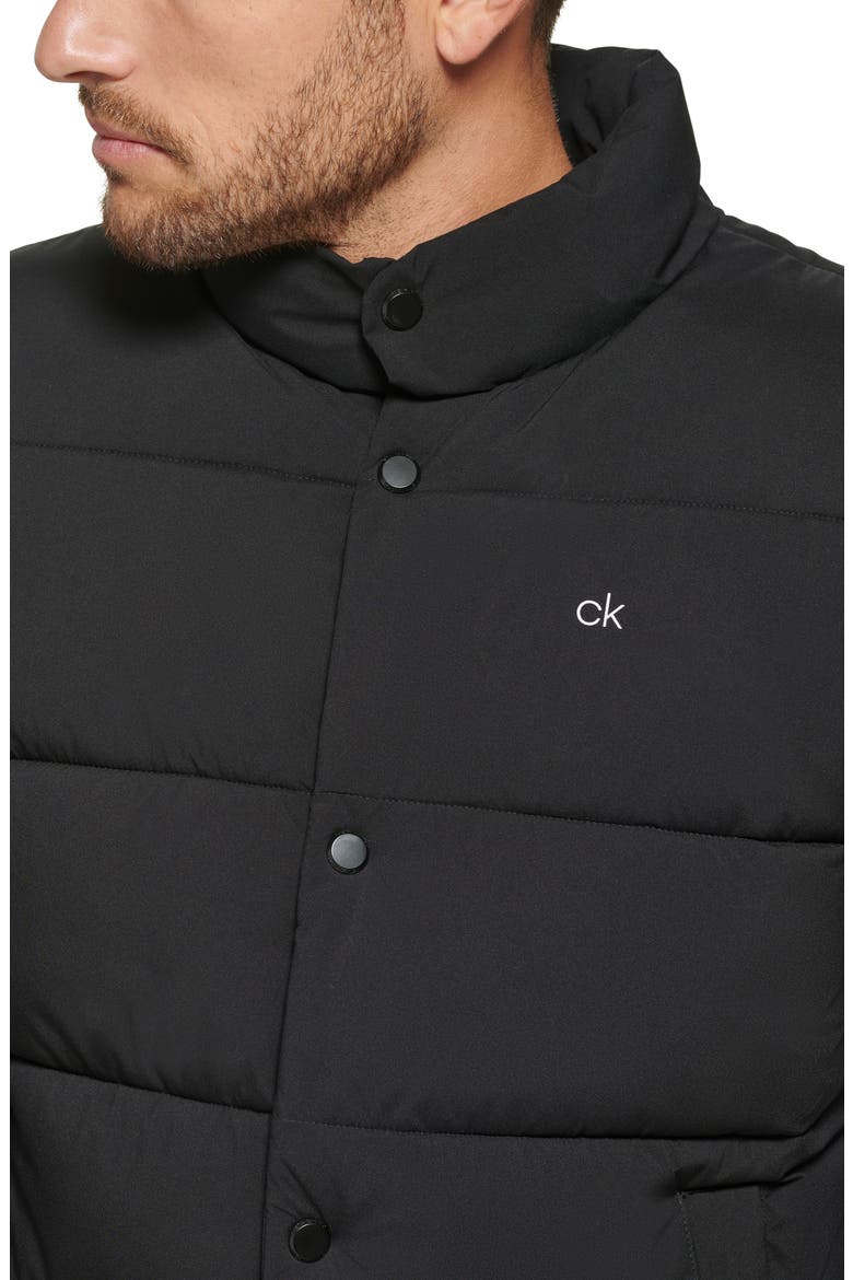 Snap Front Puffer Jacket, Alternate, color, EBONY