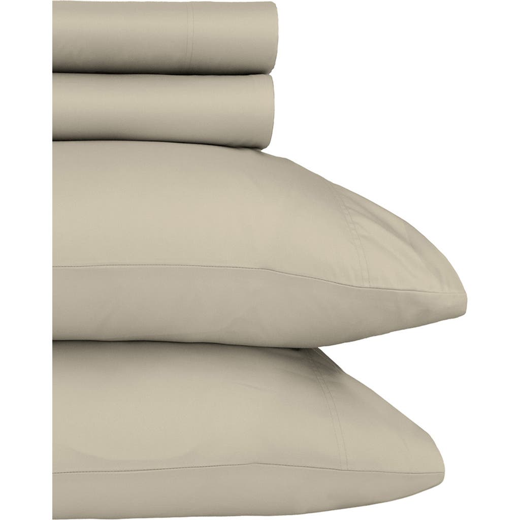 California Design Den Signature Comfort 100% Egyptian Cotton Soft Sateen Sheet Set In Neutral