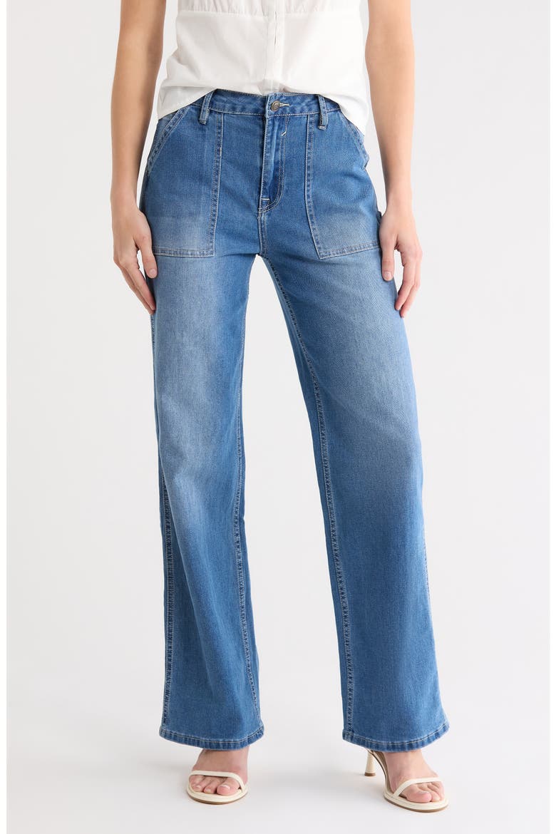 Low Slung Carpenter Jeans, Main, color, MED WASH