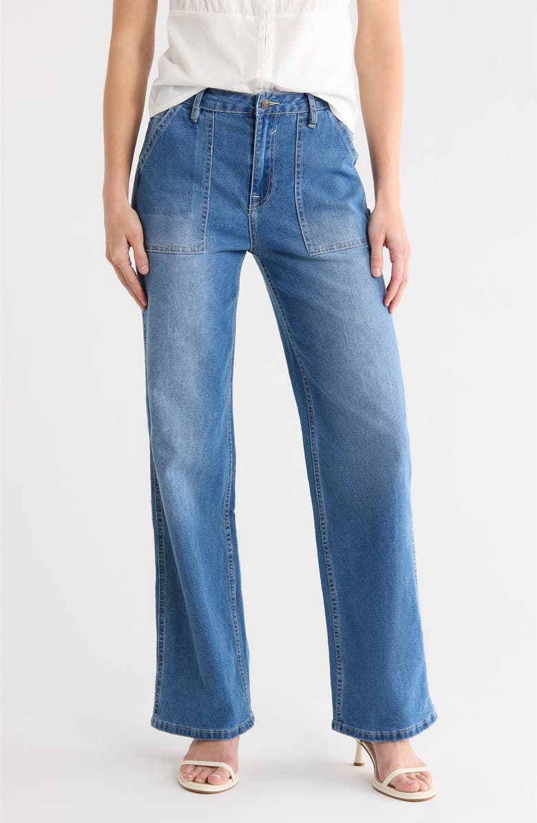 Vigoss Low Slung Carpenter Jeans, Main, color, Med Wash