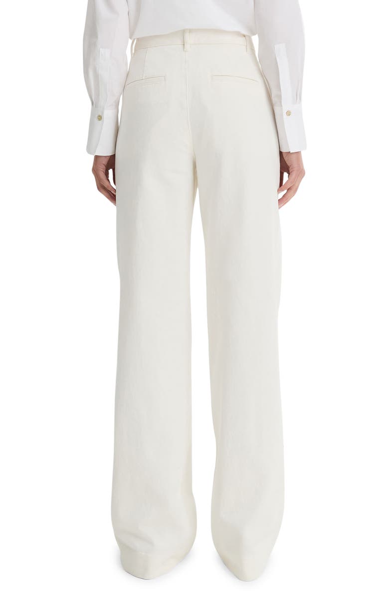 Vince Double Waist Cotton Twill Pants, Alternate, color, Off White