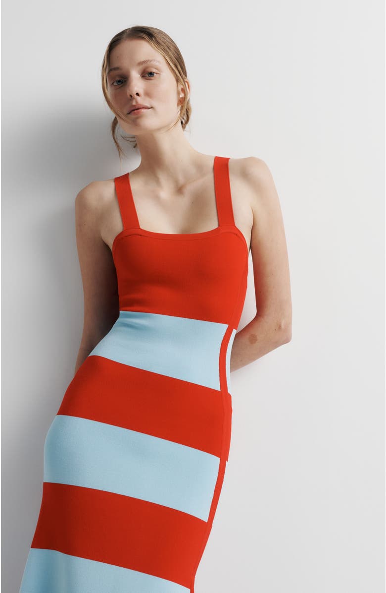 Romy Ava Knit Dress, Alternate, color, Red And Blue Stripe