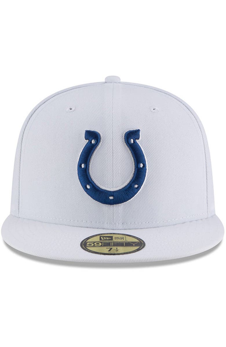 New Era Men's New Era White Indianapolis Colts Omaha 59FIFTY Fitted Hat, Alternate, color, 