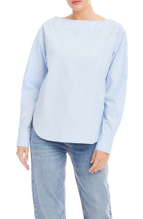 Elyse Boat Neck Cotton Top