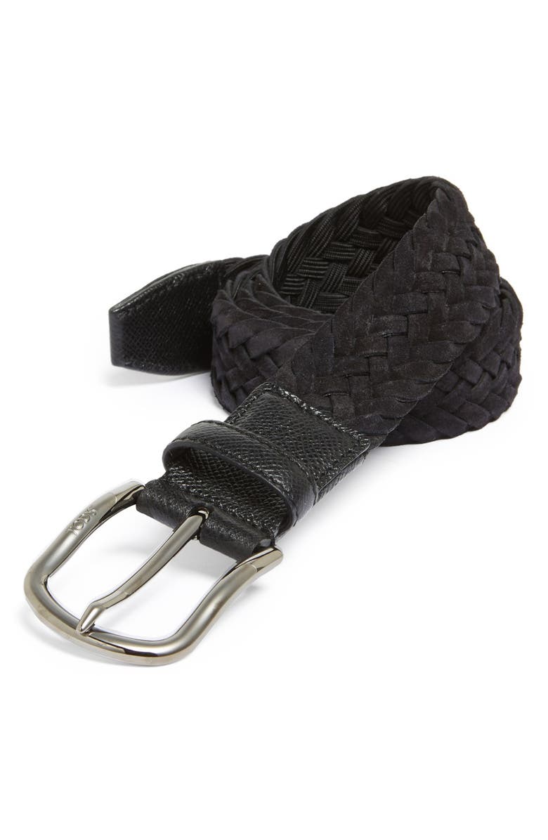 Tod's Braided Leather Belt, Main, color, 