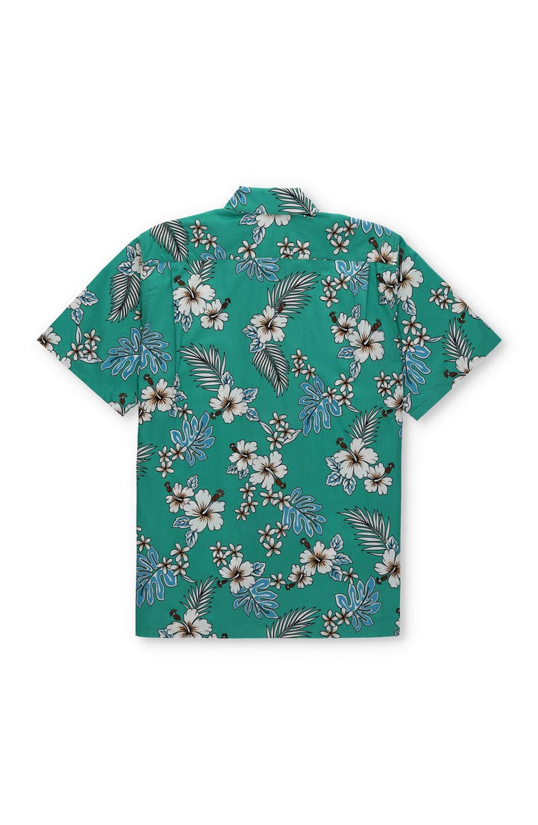 Fortela Tropical Short Sleeve Shirt, Alternate, color, Aqua Green