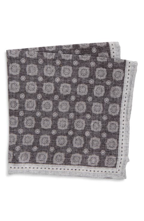 Medallion Wool & Cotton Muslin Pocket Square